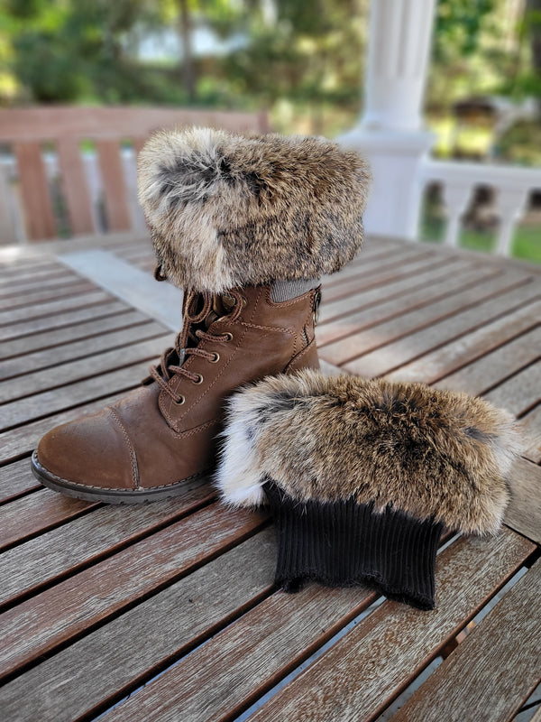 Jambières en fourrure de lapin