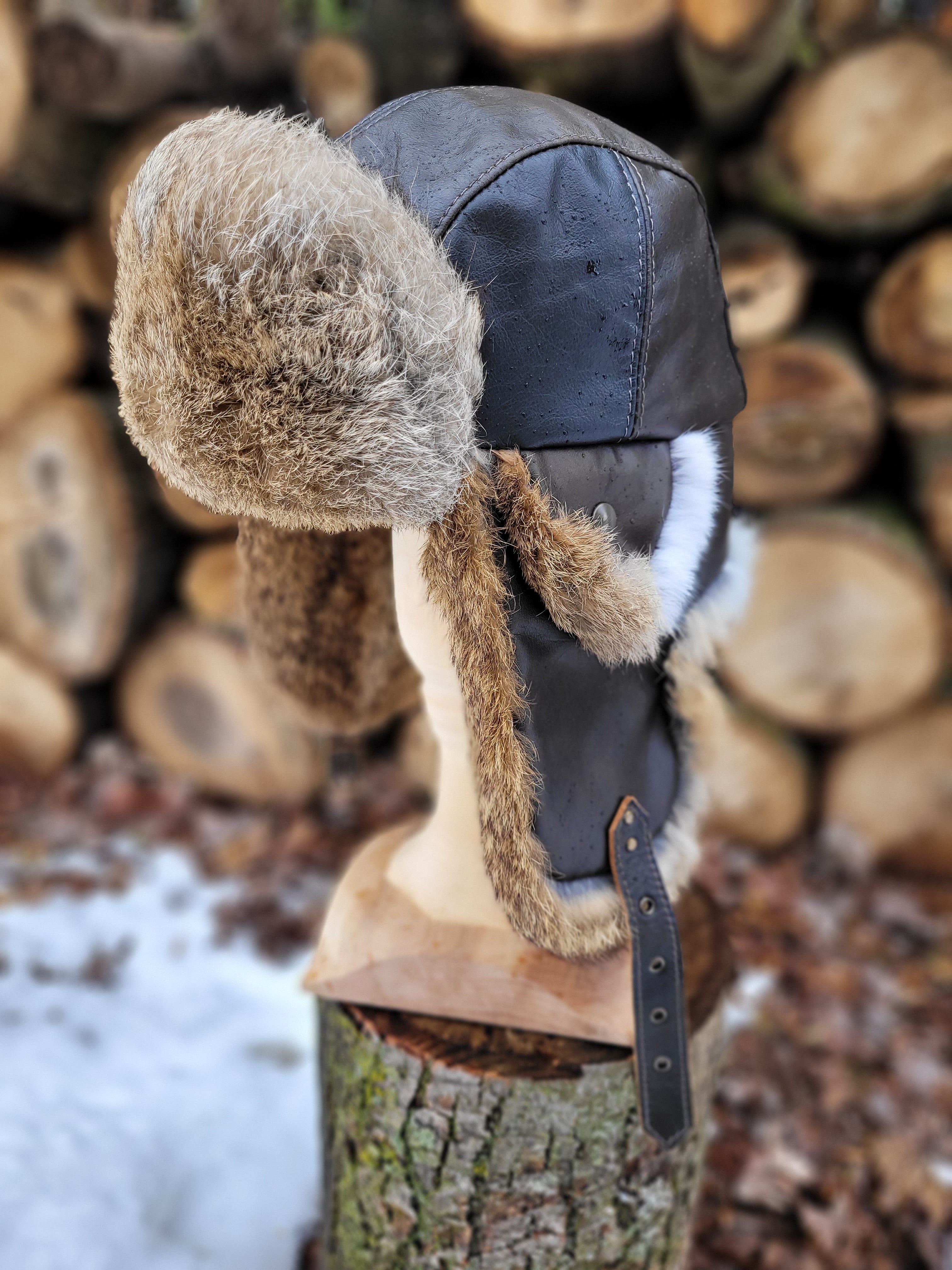 Chapeau fourrure de lapin