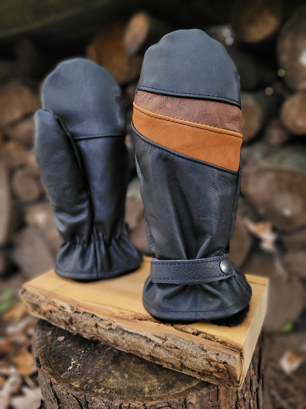Mitaines tout cuir "Style Vintage "
