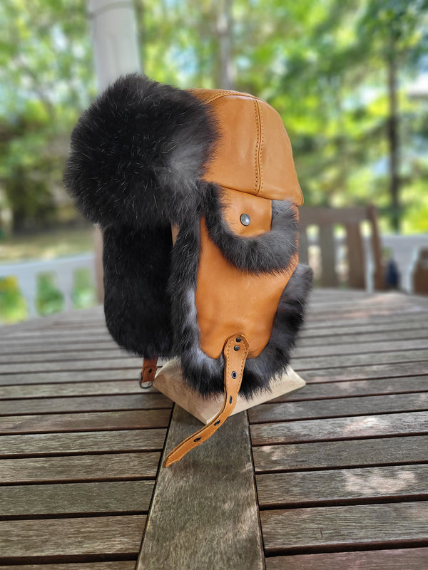 Chapeau en fourrure de lapin