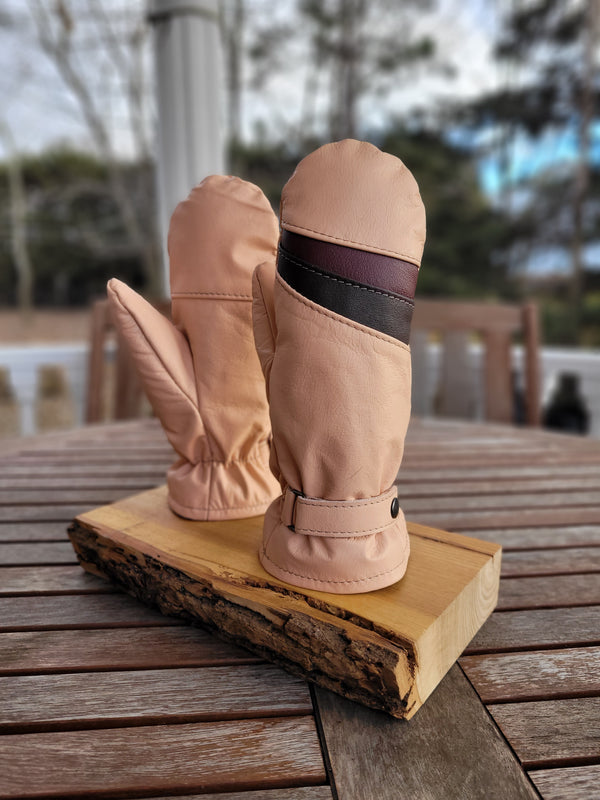 Mitaines tout cuir "Style Vintage "