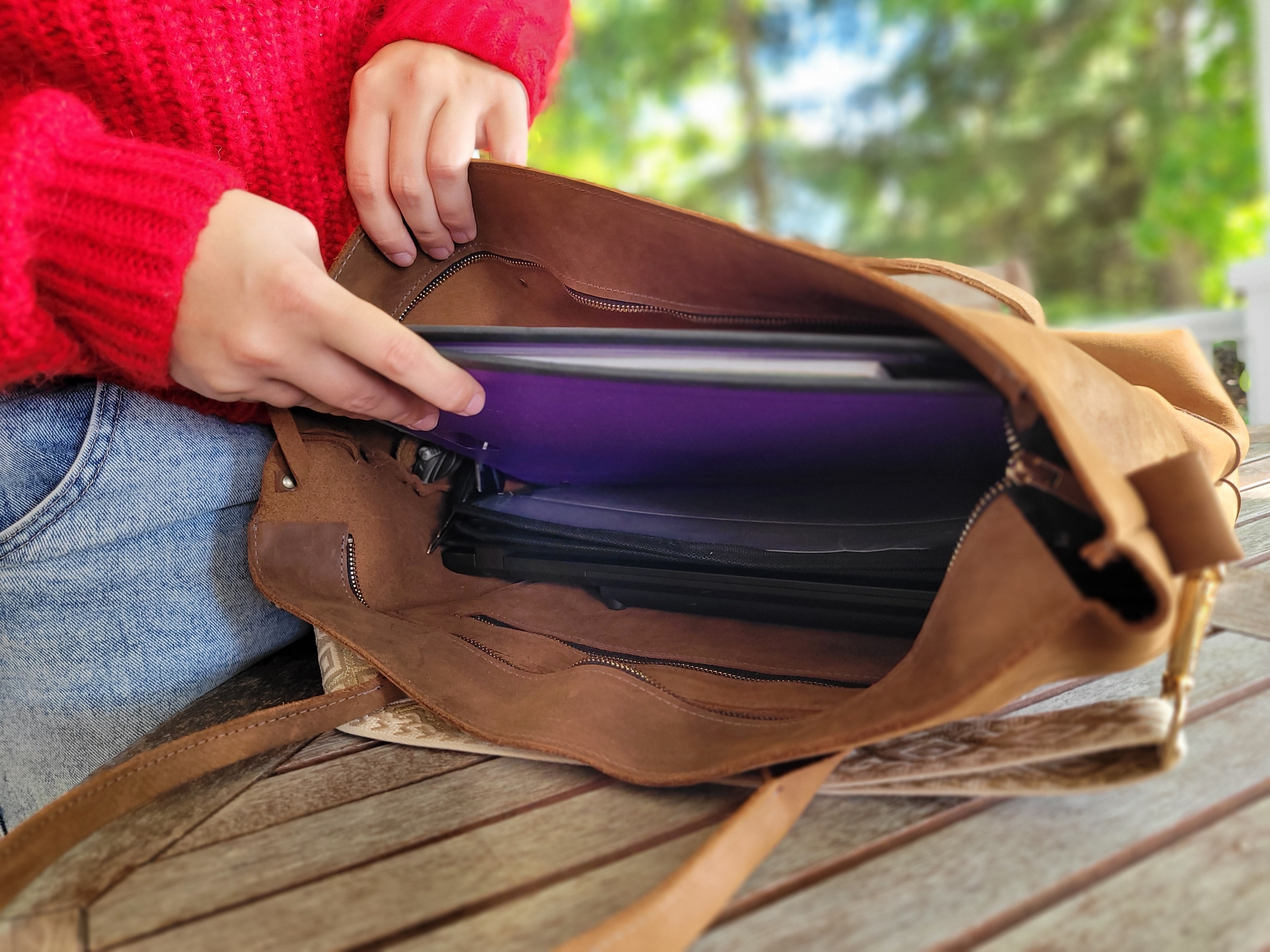 Sac fourre-tout en cuir