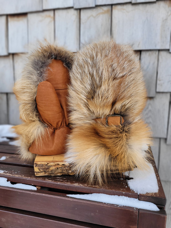 Mitaine fourrure de renard