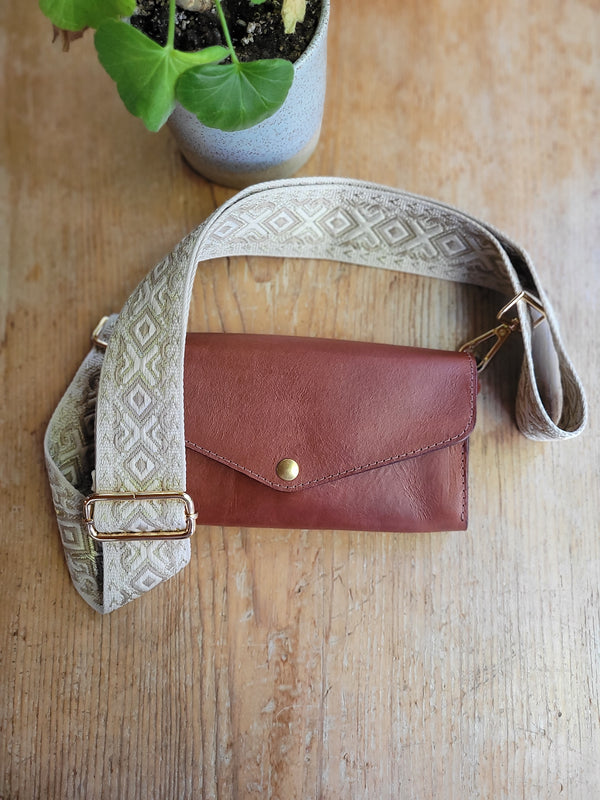 Sacoche cuir brun roux