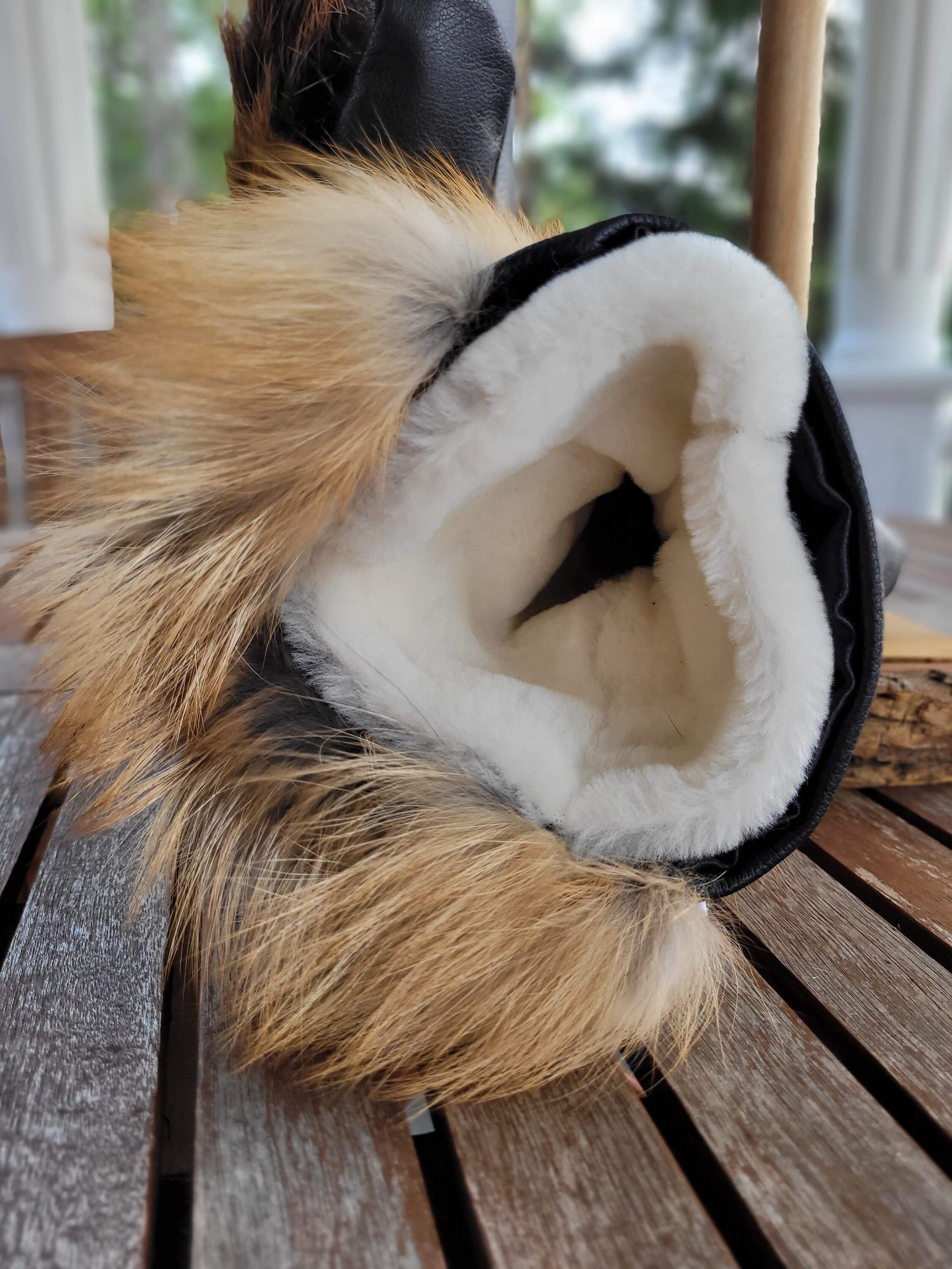 Mitten fur beaver and fox medium